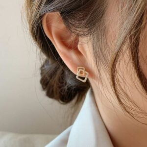 topshiny 1pair cubic zirconia minimalist chic delicate stylish stud earrings for women