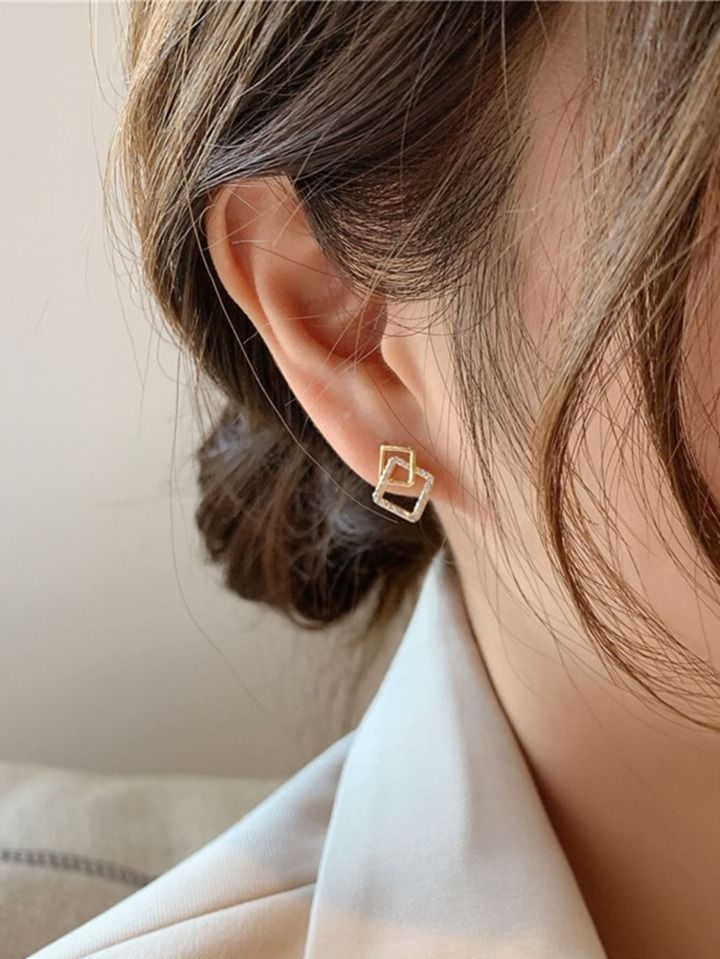 topshiny 1pair cubic zirconia minimalist chic delicate stylish stud earrings for women topshiny 1pair cubic zirconia minimalist chic delicate stylish stud earrings for women